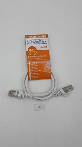 Schwaiger CKB6005 052 Netzwerkkabel 0,5 m Cat6 SF/UTP (S-FTP) weiß - Netzwerkkabel (0,5 m, Cat6, SF/UTP (S-FTP), RJ-45, RJ-45, weiß