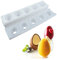 Molde de silicona de huevo de bola redonda 3D para decoración de moldes para hornear herramientas para chocolate, huevo de Pascua, trufa, mousse, molde antiadherente para hornear suministros de