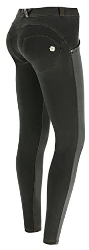 FREDDY - Pantalone Wr.up® Skinny Vita E Lunghezza Regular In Denim Strappato, Donna, Nero, Large