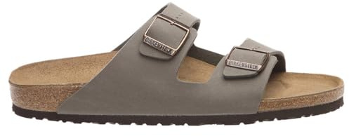 Birkenstock Unisex Arizona Sandals Stone Birkibuc 39 = Women's 8-8.5 Men's 6-6.5 Narrow