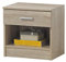 Timber Art Design UK Rio Costa Bedside Table with 1 Drawer & Shelf Cabinet Storage Unit Nightstand Table Modern Furniture for Living Room, Bedroom, Hallway with Sonoma Oak Finish - W45 x H47 x 35cm