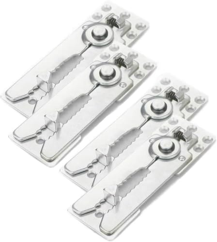 QOPAHI 4 Pack Sofa Snap Sectional Couch Connector with Screws, Sofa Clamp for sectionals large corner sofas support boards for modular sofa couches furniture, 155mm