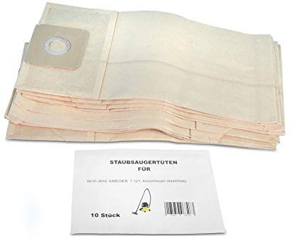 10 Staubsaugerbeutel passend für Kärcher T 12/1 und Starmix FBV 14 -Made in Germany-