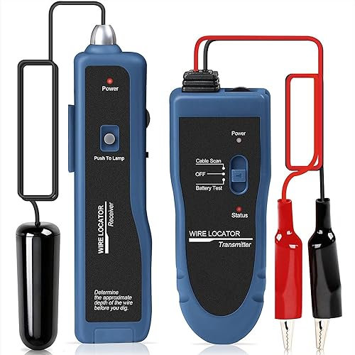NOYAFA NF-816L kabelbruch suchgerät mähroboter mit Wiederaufladbare Batterien,kabelbruch suchgerät Locate Pet Zaun, Sprinkler Control, Metall-Rohre, Drähte, Telefon Draht, Koax-Kabel leitungsfinder