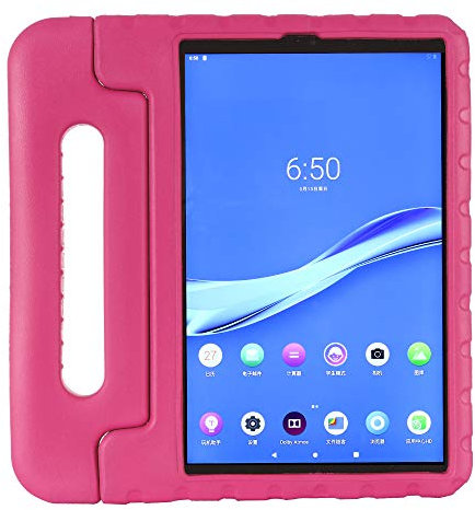 ZiHang Funda Infantil Lenovo Tab M10 Plus TB-X606F 10.3, Carcasa Niño Antigolpes con Asa Convertible Tapa de Soporte, Funda Bebé Ligera para Lenovo Tab M10 Plus TB-X606F 10.3 (Rosa roja)