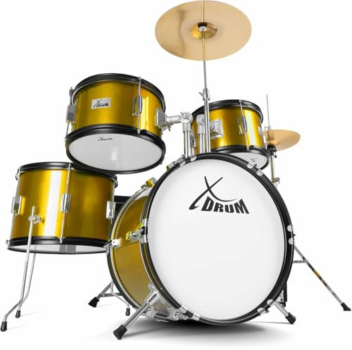 XDrum Batteria Junior Pro Sunset Gold Sparkle per bambini/ragazzi - Arancia