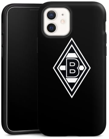 Panzer Handyhülle kompatibel mit Apple iPhone 12 Mini robuste Outdoor Hülle Schutzhülle matt Wappen Borussia Mönchengladbach Gladbach