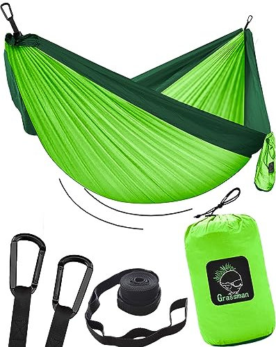 Hängematte Camping - Ultraleichte Outdoor Hängematte, Perfektes Camping Geschenke, Camping Hängematte Outdoor, Hängematte 1 Person mit Baumgurten + Karabiner