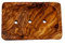 Seifenschale Seifenhalter Seifenablage Rustikal aus Olivenholz Dekorativ fürs Bad ca. 12 x 8 cm