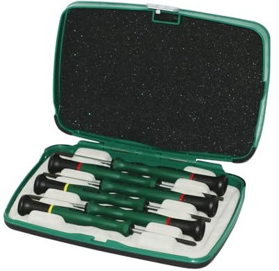 SATA ST09312SJ Destornillador combinado de precisión de 6 piezas en estuche de almacenamiento