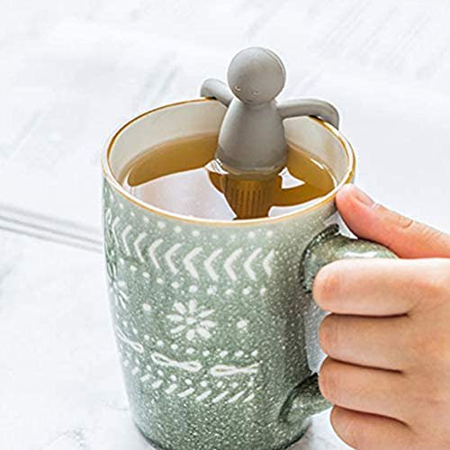 spier Loose Tea Infuser Little Man Tea Strainer Cute Stainless Steel Silicone Tea Infuser Loose Tea Filter