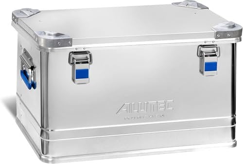 ALUTEC Aluminiumbox INDUSTRY 60 (Inhalt 60 l, Innenmaße (LxBxH) 550 X 350 X 315 mm, staub-/spritzwassergeschützt, Werkzeugbox, Aufbewahrungskiste, Gewicht 4,47 kg) 13060
