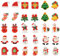 EXCEART 30st Weihnachtszubehör Aus Harz Weihnachts-Flatback-anhänger Miniatur-weihnachtsdorf Gastgeschenke Für Weihnachtsfeiern Stock Zubehör Weihnachten DIY Charme Aufkleber Sortiert