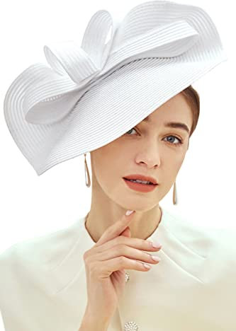 BABEYOND Damen Us-fascinatehat92 Fascinator, weiß, Einheitsgröße