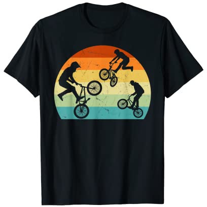 Cooles BMX Rad Jungen Radfahrer Retro T-Shirt