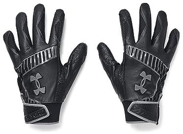 Under Armour Guantes de béisbol Yard 9 para hombre, (001) Negro / Gris Pitch, Small
