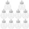 Operitacx 10 Stück Transparente Weihnachtskugel, lebensmittelechte Weihnachtsbaumkugeln, für Weihnachtsbaum, Hochzeit, Partydekoration und Verschiedene Verwendungen, 50 ml
