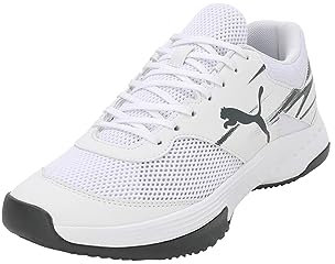 PUMA Unisex Varion Ii Indoor Court Shoe, White Shadow Gray, 44 EU