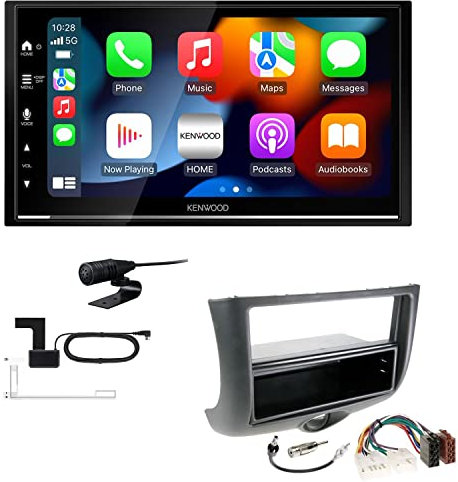 Kenwood DMX7722DABS 2-DIN Autoradio kompatibel mit WiFi Apple CarPlay Android Auto Bluetooth DAB+ USB passend für Toyota Yaris Verso schwarz 1999-2003