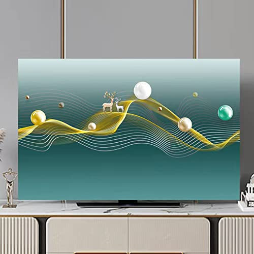 Uvency la Cubierta de Tv de Escritorio Colgante Lcd Curvada, la Cubierta Antipolvo, la Tela de la Cubierta Se Puede Encender sin Tomar 55 65, Color: Tiene)/Has/49-52In(118 * 70Cm)