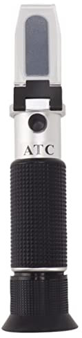Pyhodi Brix-Refraktometer mit ATC, Handheld-Brix-Messgerät Tragbares Medizinisches 3-in-1-Refraktometer Brix-Tester mit Serumprotein, Spezifischem Uringewicht, Brechungsindex