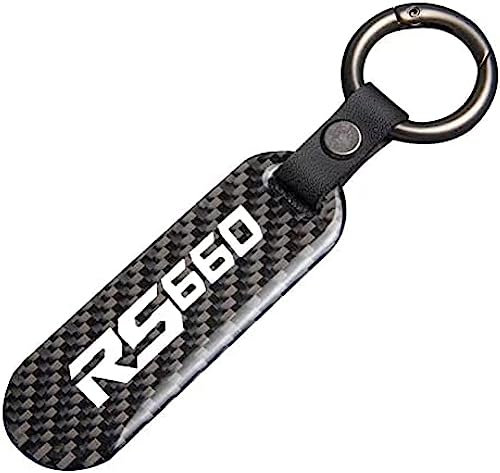 BLuvos Motorrad Schlüsselanhänger Kohlefaser Leder Seil Schlüsselanhänger,Passt für Aprilia RS660 RS 660 Schlüsselanhänger Zubehör