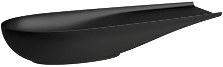 LAUFEN Il Bagno Alessi Waschtisch-Schale, ohne Überlauf, 100x38cm, inklusive Ablaufventil, H8189747161121, Farbe: Schwarz Matt