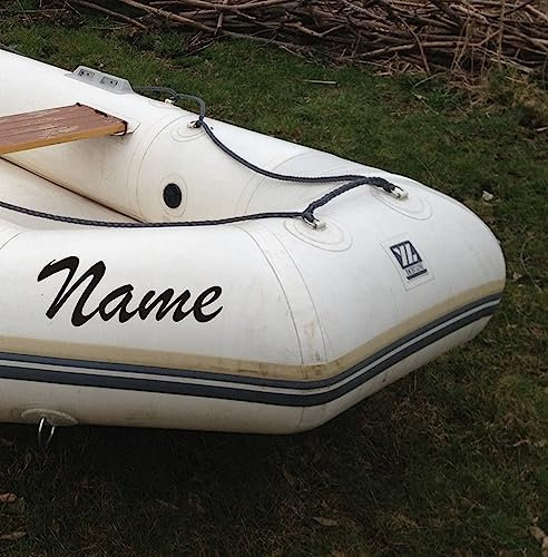 ShirtInStyle Bootsaufkleber für Schlauchboote, Angelkahn Boots Name Set 2 Stück 20cm Breit, Aufkleber Folie, Farbe Rot