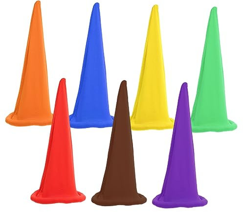 Toyvian 7Stücke Bunte ZwergenmüTzen Set Lustige HüTe Set Und Halloween Bunte HüTe Dwarf Caps Als Fotorequisiten Und Partydekoration Für Karneval Cosplay Und Festlichkeiten