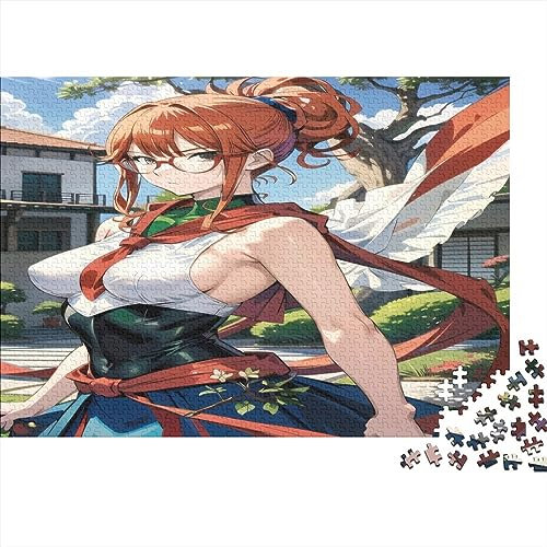 AI Anime Girls 1000 Teile Jigsaw Puzzles Für Erwachsene Schwieriges Schweres Sexy Jigsaw Puzzle Für Frauen Männer Premium Präzise Interlocking Herausforderndes Spiel Lernspiel 1000pcs (75x50cm)