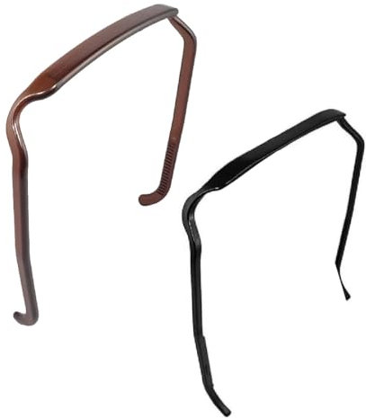 Unsichtbarer Haarreifen, 2 Stücke Curly Thick Hair Headband, Headband Like Sunglasses, Hair Hoop Headband Accessories für Volume and Style Hair (Braun, schwarz)