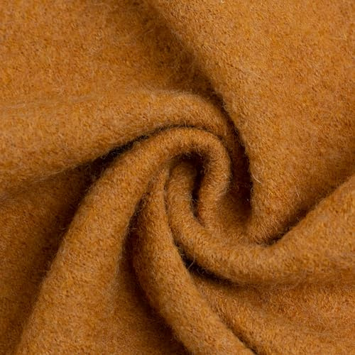 Walkloden Uni und Meliert Walkstoff 100% Schurwolle, 0,5 m, Stoffe, Trachtenstoff, Meterware, Wollwalk (Gelbgold Meliert)