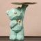 Umikk Bandeja de Almacenamiento de Resina para Escritorio - Diseño de Oso, Decoración de Animales, Estatua con Bandeja, Escultura - Regalo para Sala de Estar