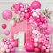 Rosa Luftballons Geburtstag Set - 111 Stück Pink Luftballon Girlande mit Rosa Ballons Luftballons Rosegold, Pink Ballon Girlande Für Geburtstagsdeko Mädchen, Hochzeit, Baby Shower,Birthday Decorations