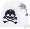 YiQinzcxg Gothic Strickmütze Halloween Totenkopf Knochen Spinnennetz Muster Unisex Hut Totenkopf Party Hüte Totenkopf Hüte