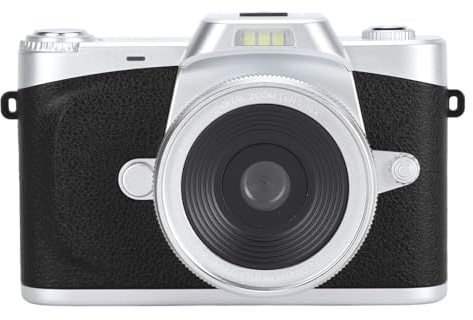Fotocamera Digitale Intelligente per Fotografia, Fotocamera per Video Vlogging 4K 64MP con Zoom Digitale 20X e Messa a Fuoco Automatica, Funzione Bellezza, Obiettivo