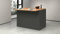 Dmora - Kücheninsel Emmanuel, Mehrzweckschrank, Küchenzeile Schrank, Zusätzlicher Tisch, 100% Made in Italy, 125 x 90 x 90 cm, Anthrazit und Eiche