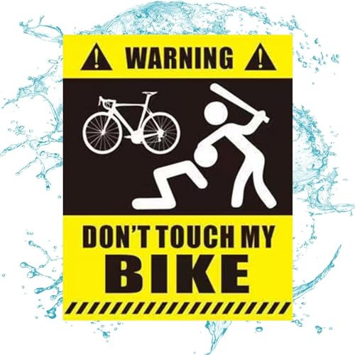 Warnaufkleber für Fahrrad,Fahrrad-Warnaufkleber,Wasserfeste Fahrradaufkleber - Motorrad-Aufkleber „Don't Touch My Bike“, Autoaufkleber, Laptop-Fensteraufkleber