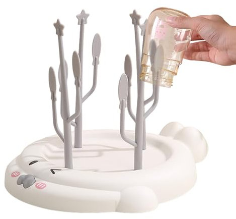 Breast Feeding Drying Rack, Tree Design Space-Saving Bottle Drying Rack, Space-Saving Concave Large Bottom Plate For Breast Pump, Kitchen, Cutlery Storage