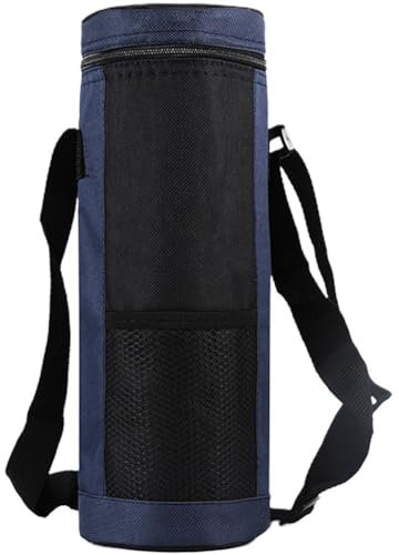 Muteitt Wine Bag Single Bottle Carrier Tote, Insulated Wine Cooler Bag for Travel Picnic Beach with Shoulder Strap, Thermal Bottle Holder Carrying Case