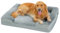 PAWZ Road XL Hundebett, waschbar, orthopädisch mit abnehmbarem Flanellbezug und Reißverschluss, Hundesofa für große Hunde, 2-lagiges wasserdichtes Hundebett Grau, 107x81x16cm