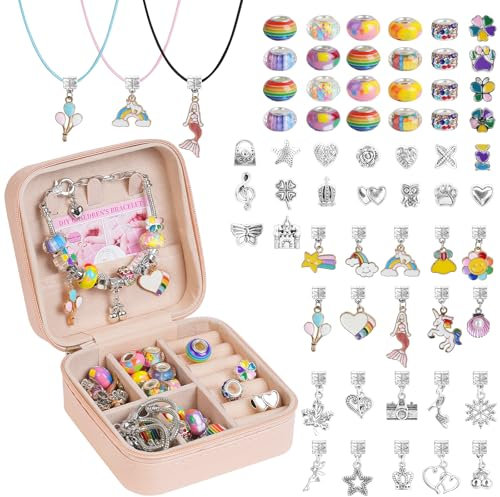 AUAUY Geschenke für Mädchen, Armbänder Selber Machen Bastelset Kinder ab 6 Jahre, Adventskalender Füllung Weihnachtsgeschenke für Kinder Nikolaus Geschenk Mädchen 4 5 6 7 8 9 10 11 12 Jahre