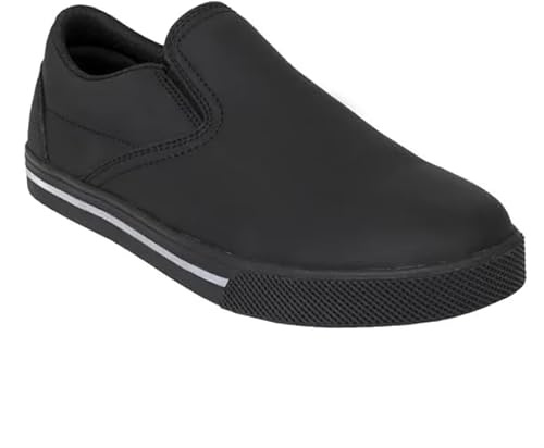 Slipbuster Slip on Shoe - Black Matte Microfibre (Recycled) (Size 42)