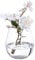 Relaxdays Florero Vidrio Blumenvase, Glasvase für Blumen, Tischvase aus Klarglas, hohe Tulpenvase, Maße H x D: 16 x 14 cm, transparent, Glas