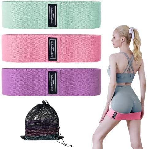Good Nite Fitnessbänder 3er Set Widerstandsbänder Booty Resistance Bands Set Trainieren Sie Gesäß - und Beinmuskeln für Fitness zu Hause Yoga und Pilates für Männer und Frauen