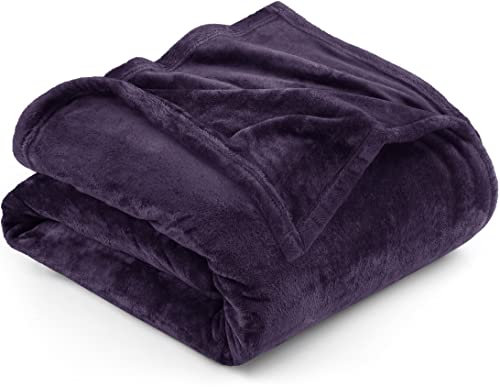 Utopia Bedding Manta Polar. Manta Ligera para La Cama, El Sofá O El Sillón. Adecuada para Todas Las Estaciones [200x150 cm, Morado]