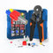 Espectronix HSC8 10-6A Juego de herramientas para engarzar cables,Mango acero al carbono-kit surtido de terminales VE 1200 piezas, engarzado hexagonal conectores de cables prensados ​​en frío