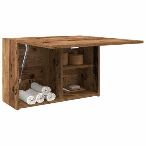 NQJIBUE Home Garden,Badezimmer Hängeschrank Old Wood 60x25x40cm Holzwerkstoff