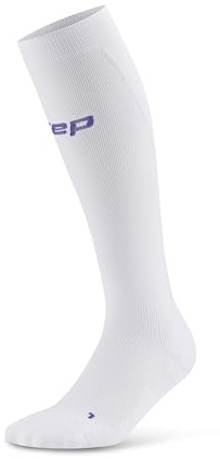 CEP - Leichte Laufsocken mit Kompression für Damen, Ultralight 4.0 Tall, Größe IV/L / 39-44cm Wadenumfang, weiß