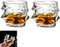 Pessrrtewg Storm Japanese Crystal Whisky Glass,Old Fashioned Whiskey Glasses,Heavy Crystal Bar Glassware,Crystal Whiskey Tasting Glass,Rocks Glasses Set Bourbon Gifts for Father Men (2pcs)